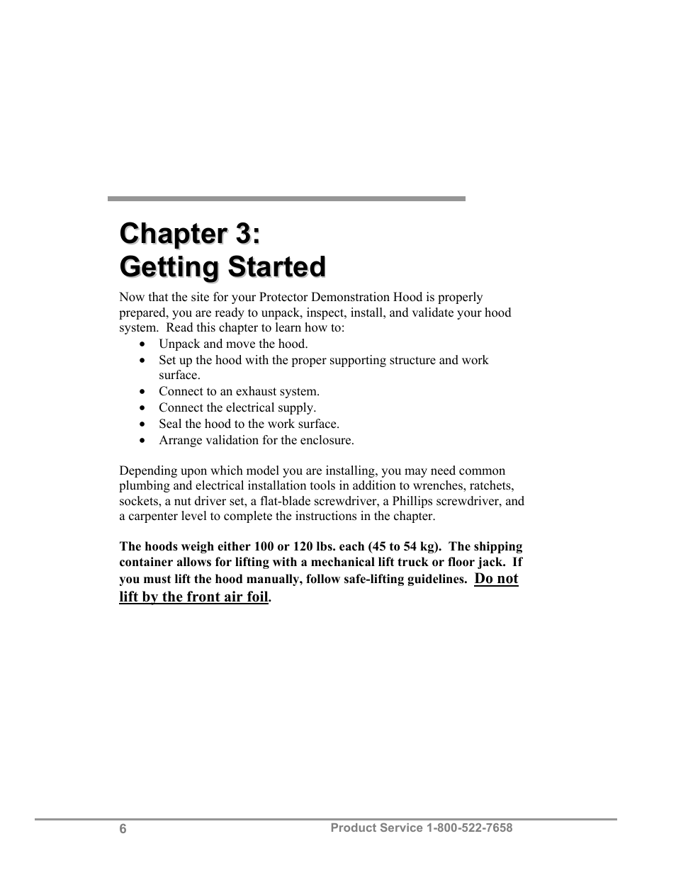 Labconco Protector Demonstration Hoods 3945021 User Manual | Page 10 / 60