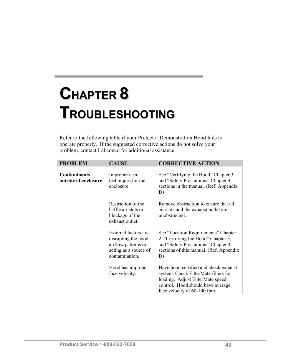 Labconco Protector Demonstration Hoods 3945021 User Manual | Page 47 / 60