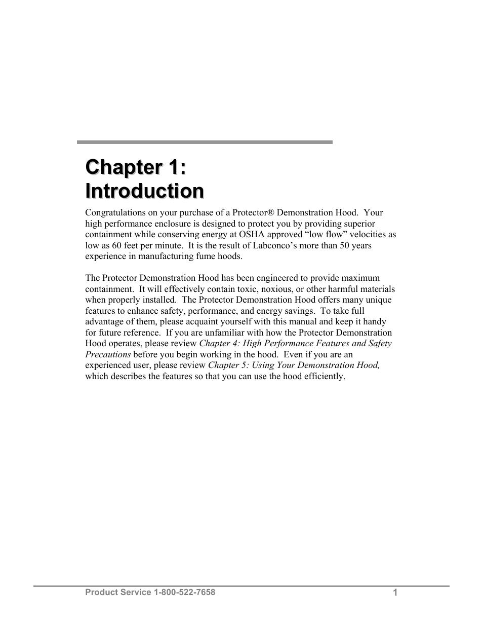 Labconco Protector Demonstration Hoods 3945021 User Manual | Page 5 / 60