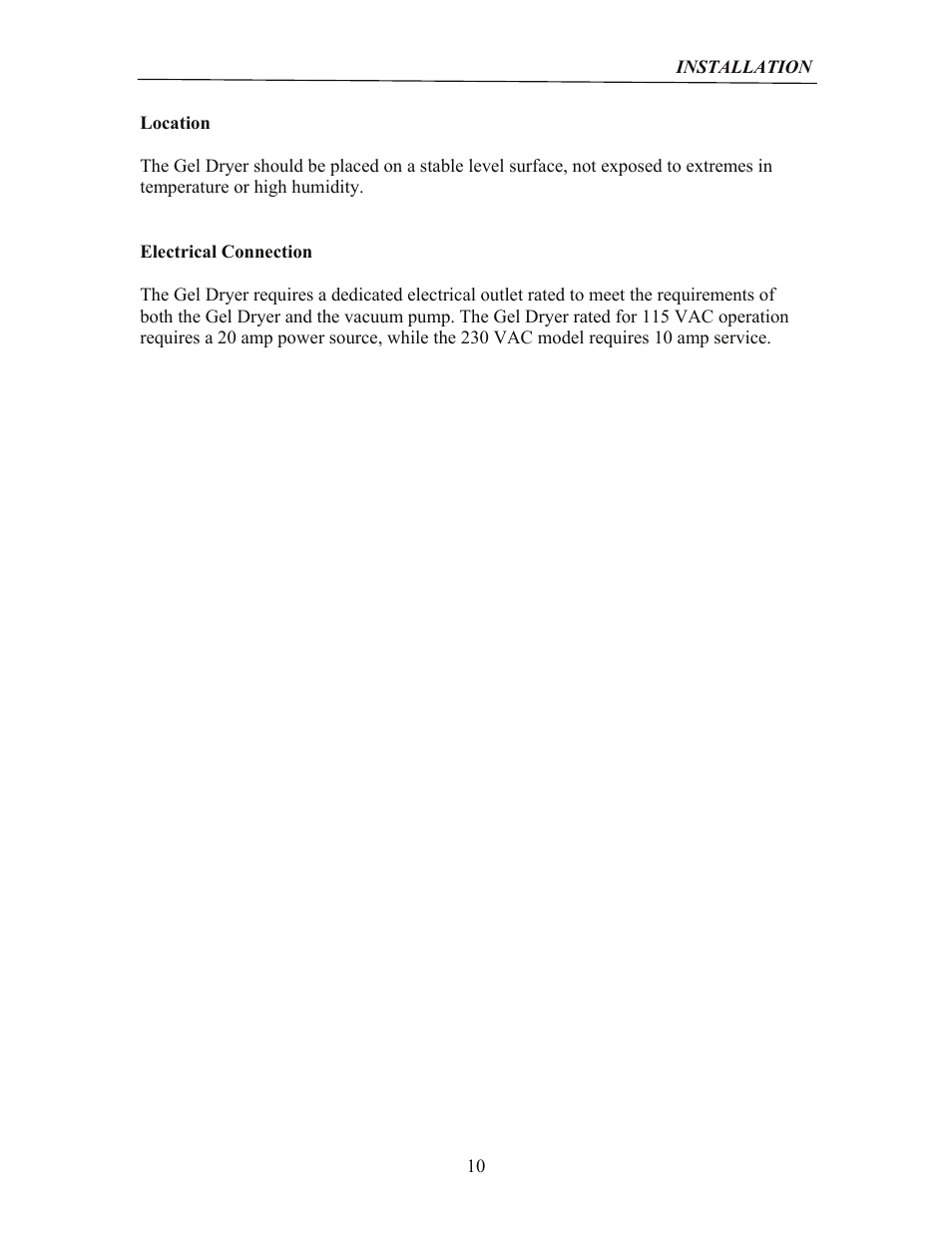 Labconco Gel Dryer 4330150 User Manual | Page 10 / 26