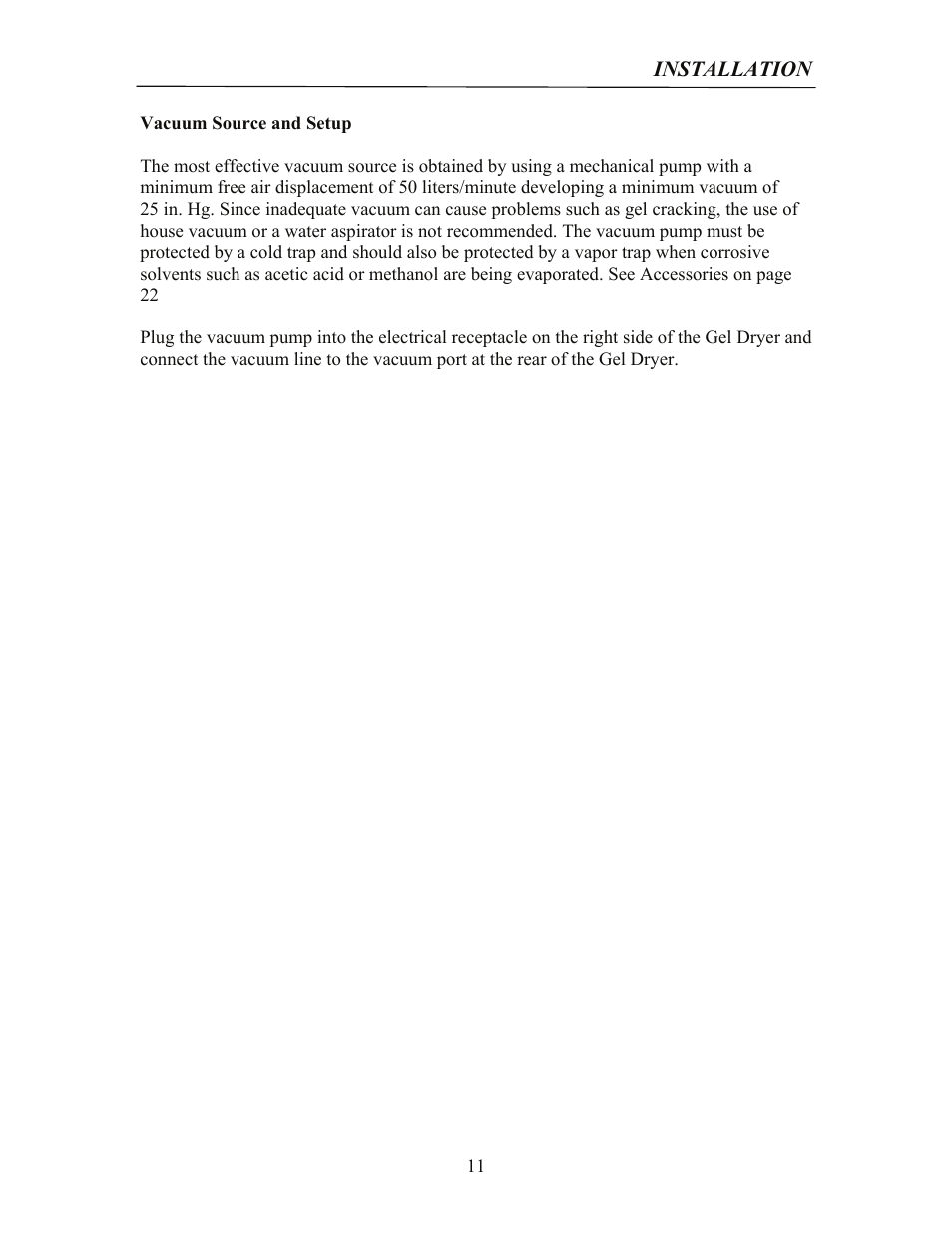 Labconco Gel Dryer 4330150 User Manual | Page 11 / 26