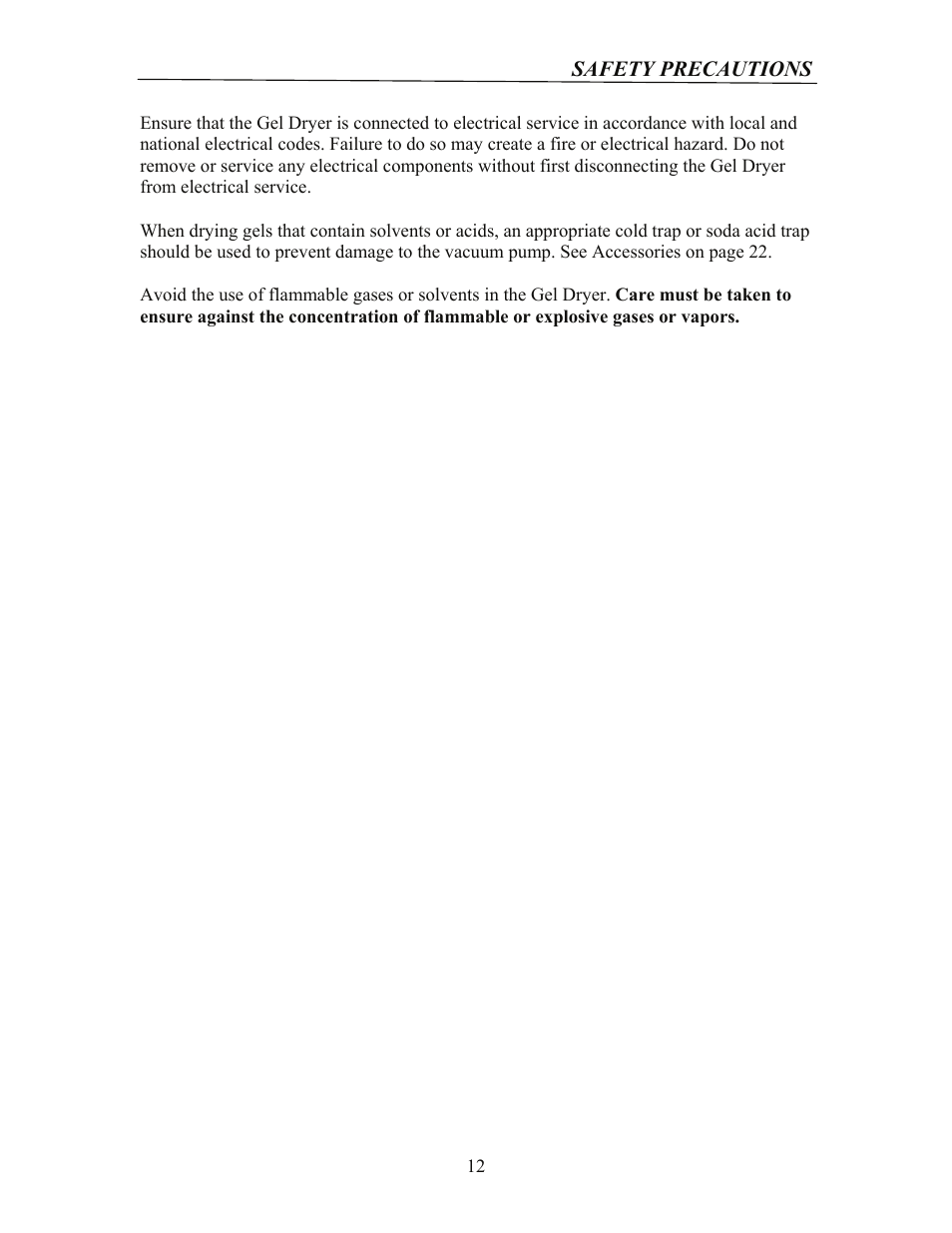 Labconco Gel Dryer 4330150 User Manual | Page 12 / 26