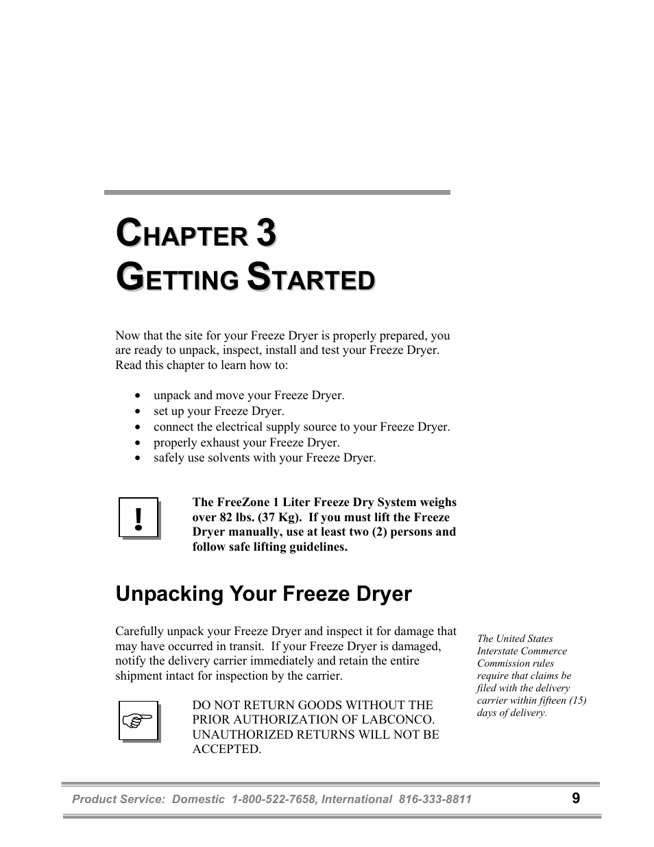 Labconco FreeZone 1 Liter Benchtop Freeze Dry Systems 7740071 User Manual | Page 13 / 51