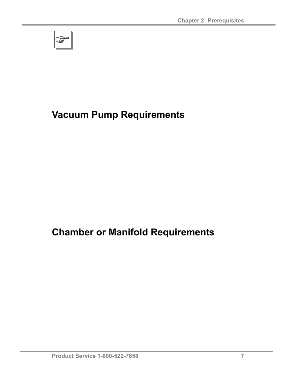Vacuum pump requirements, Chamber or manifold requirements | Labconco FreeZone 4.5 Liter Freeze Dry Systems 77510 Series User Manual | Page 11 / 56