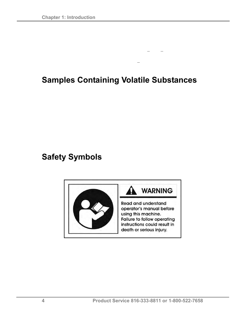 Samples containing volatile substances, Safety symbols | Labconco FreeZone Plus 4.5 Liter and FreeZone -105 C Cascade Freeze Dry Systems 73870 Series User Manual | Page 8 / 59