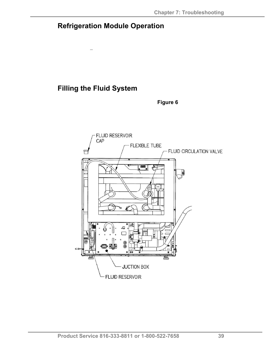 Refrigeration module operation, Filling the fluid system | Labconco FreeZone Triad Freeze Dry System 74000 Series User Manual | Page 43 / 58