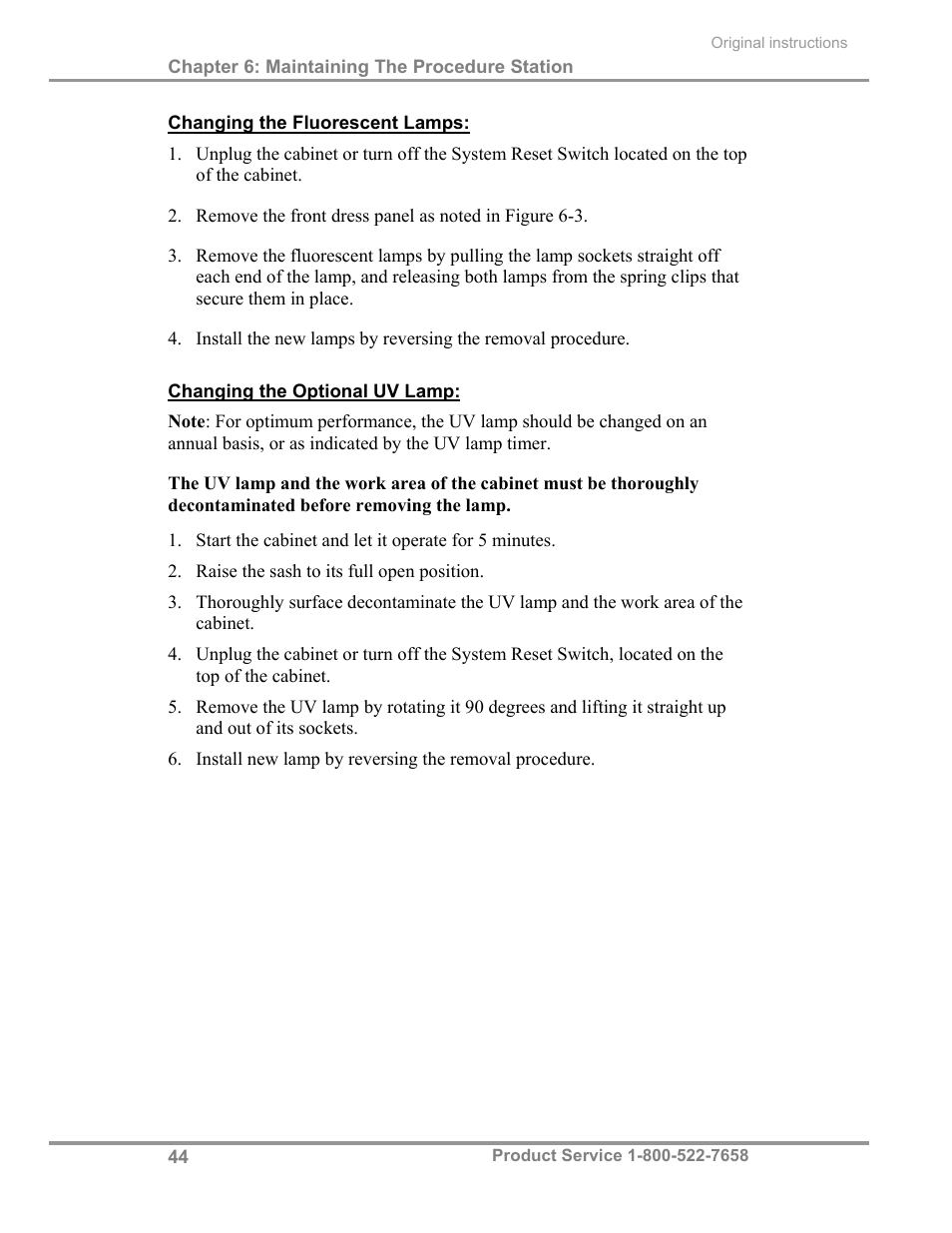Labconco PuriCare Procedure Stations 31261 Series User Manual | Page 50 / 62