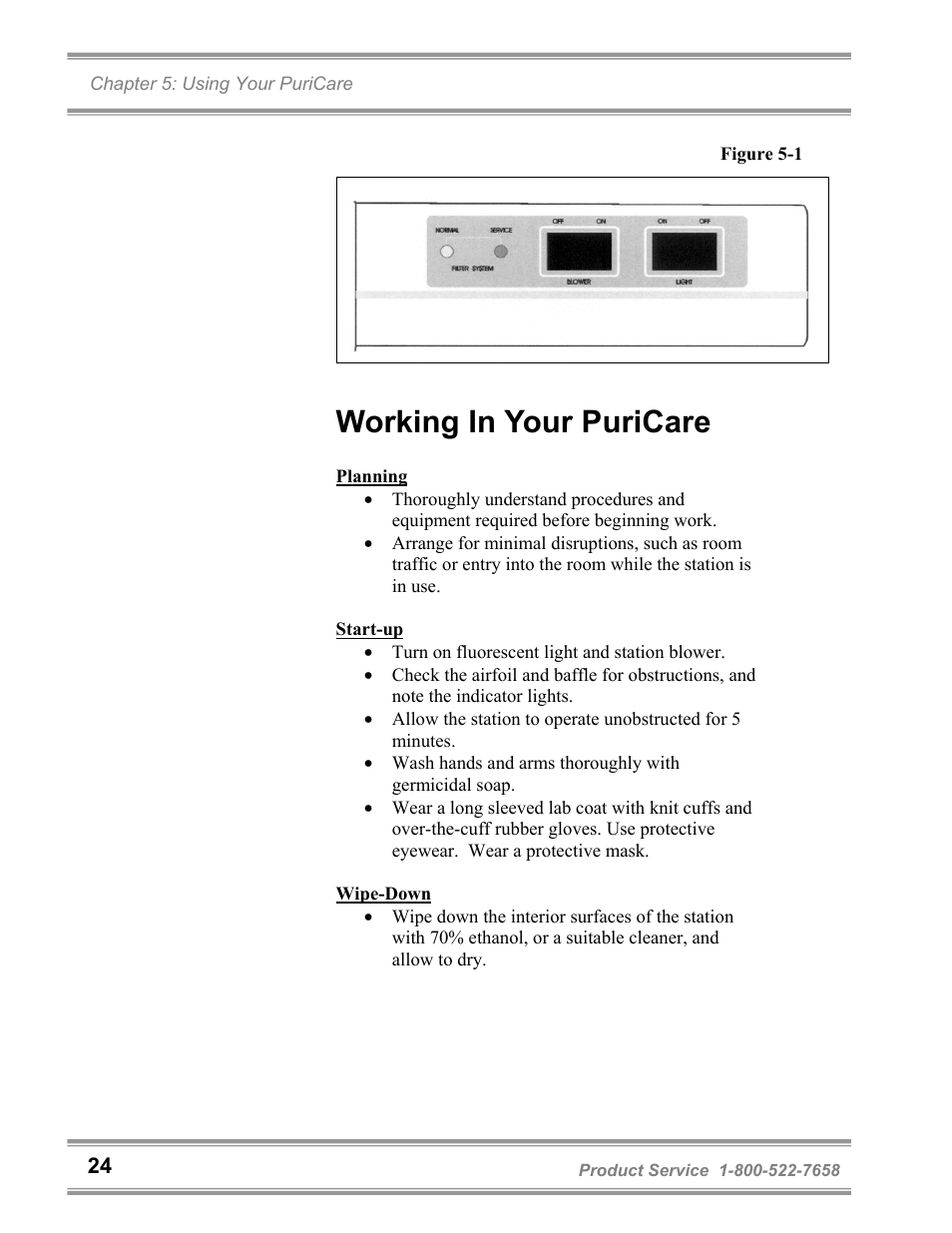 Working in your puricare | Labconco PuriCare Bedding Disposal Stations 3840020 User Manual | Page 28 / 59