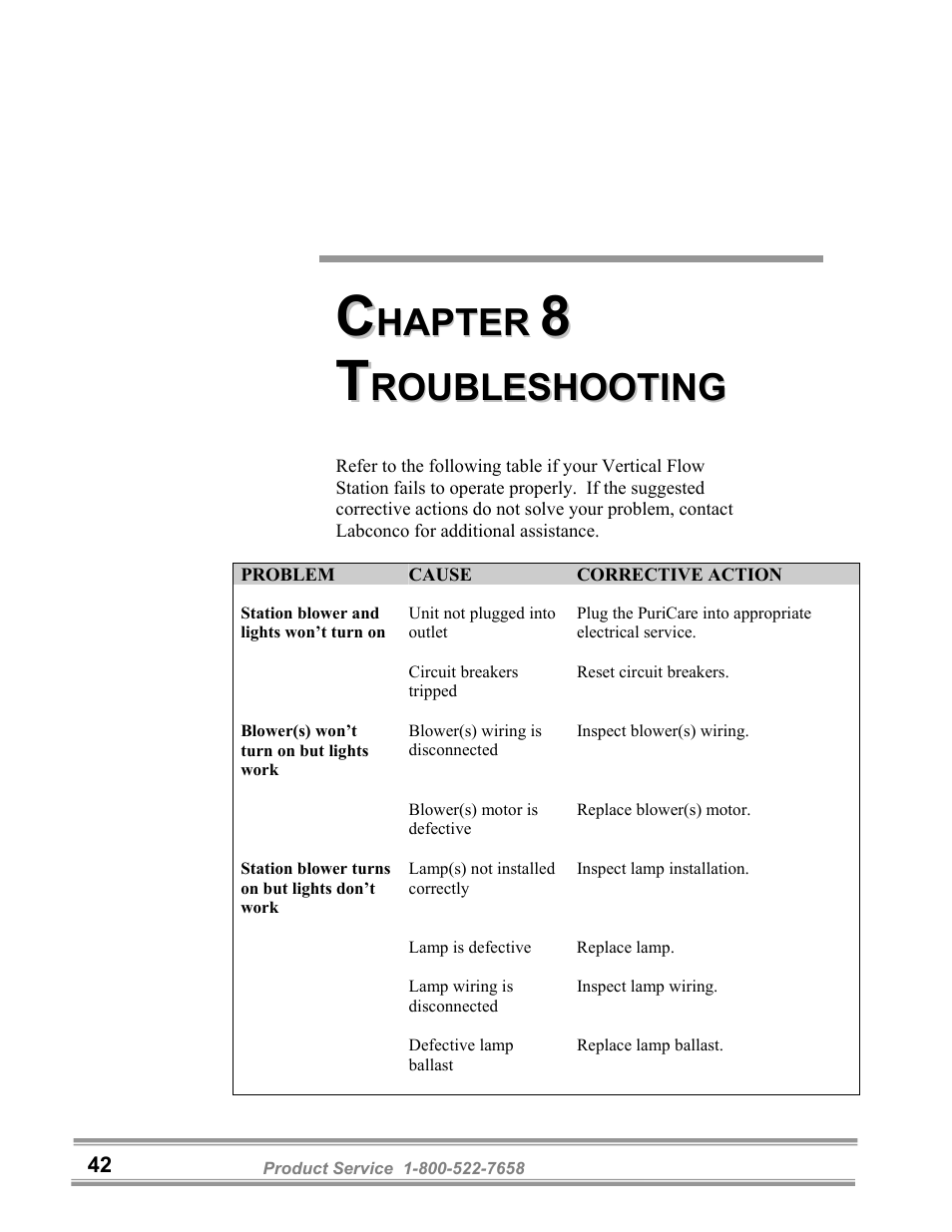 Labconco PuriCare Vertical Flow Stations 3830020 User Manual | Page 46 / 58