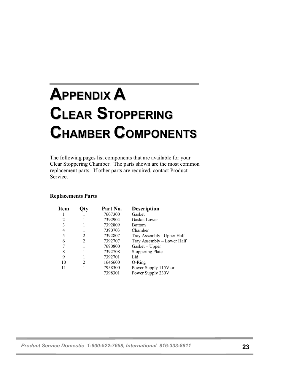 Labconco FreeZone Clear Stoppering Chambers User Manual | Page 27 / 32