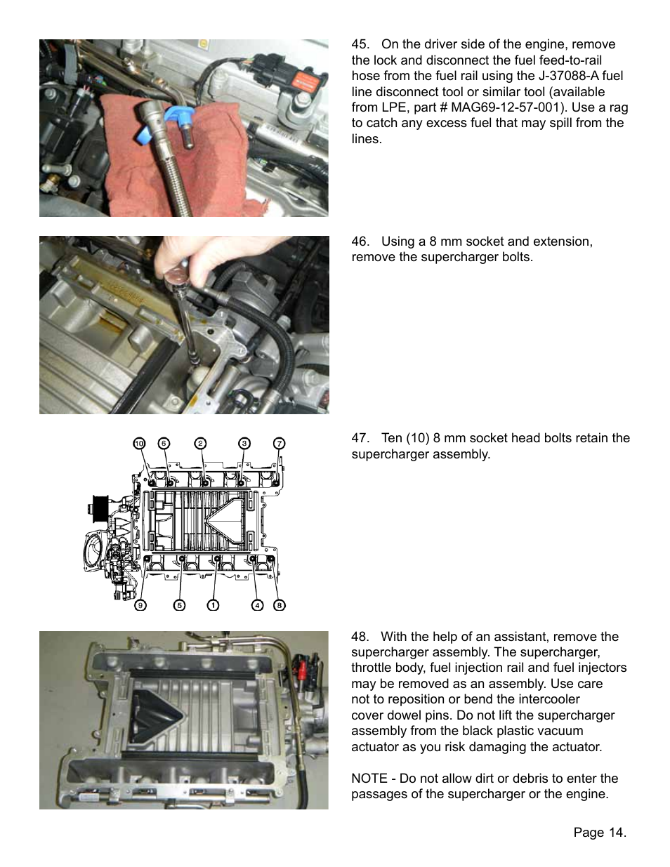 Lingenfelter L250110309 Lingenfelter C6 ZR1 Corvette Supercharger Front Cover 2009-13 v2.2 User Manual | Page 15 / 39