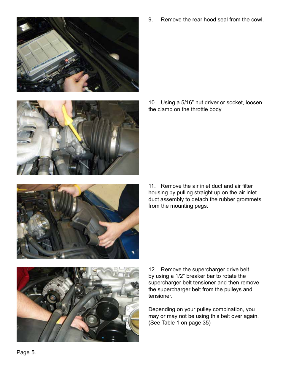 Lingenfelter L250110309 Lingenfelter C6 ZR1 Corvette Supercharger Front Cover 2009-13 v2.2 User Manual | Page 6 / 39