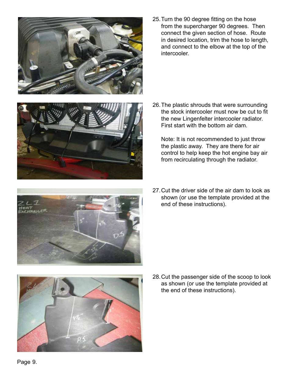 Lingenfelter L320061410 Lingenfelter High Capacity Intercooler Heat Exchanger Camaro SS & ZL1 v1.1 User Manual | Page 10 / 27