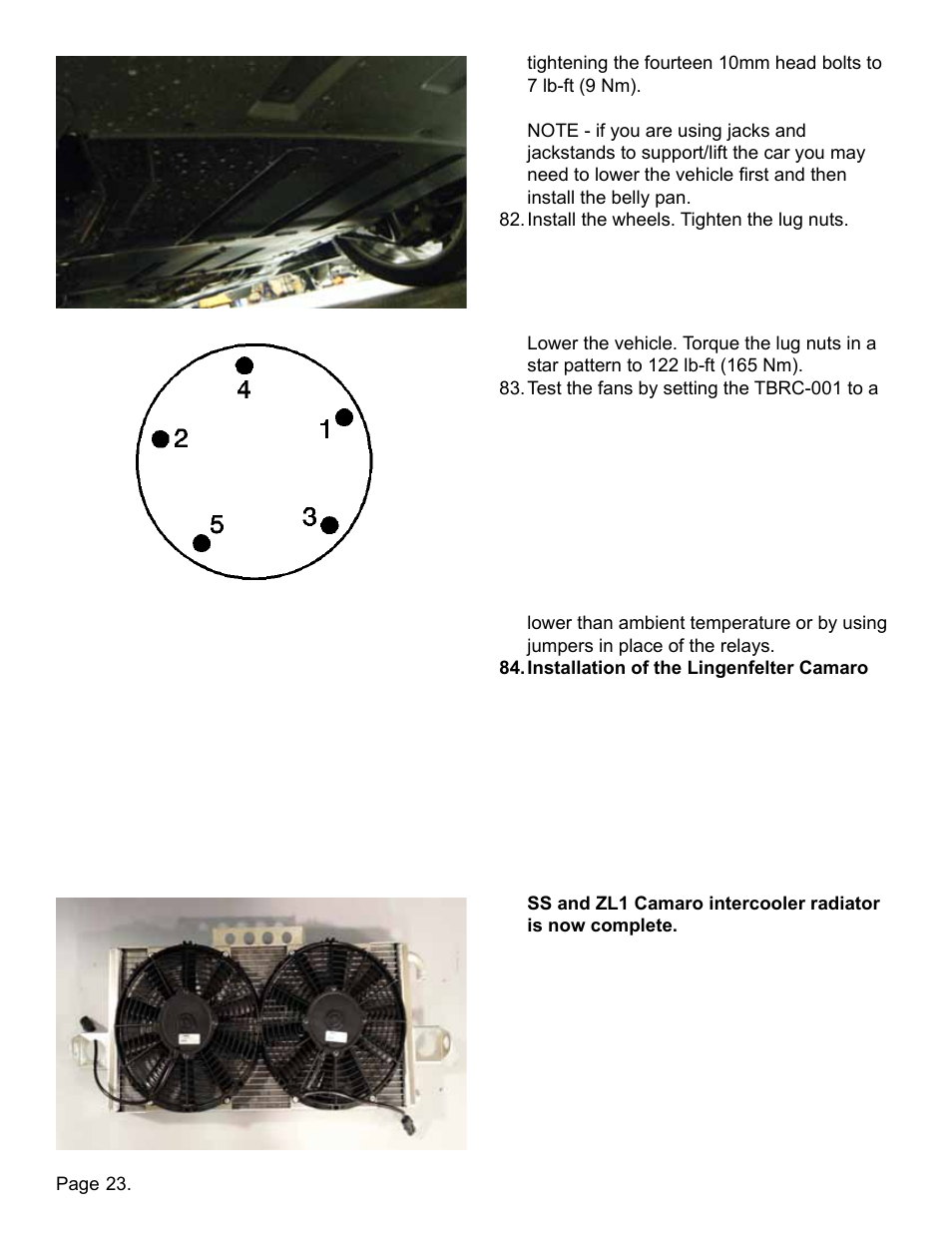 Lingenfelter L320061410 Lingenfelter High Capacity Intercooler Heat Exchanger Camaro SS & ZL1 v1.1 User Manual | Page 24 / 27