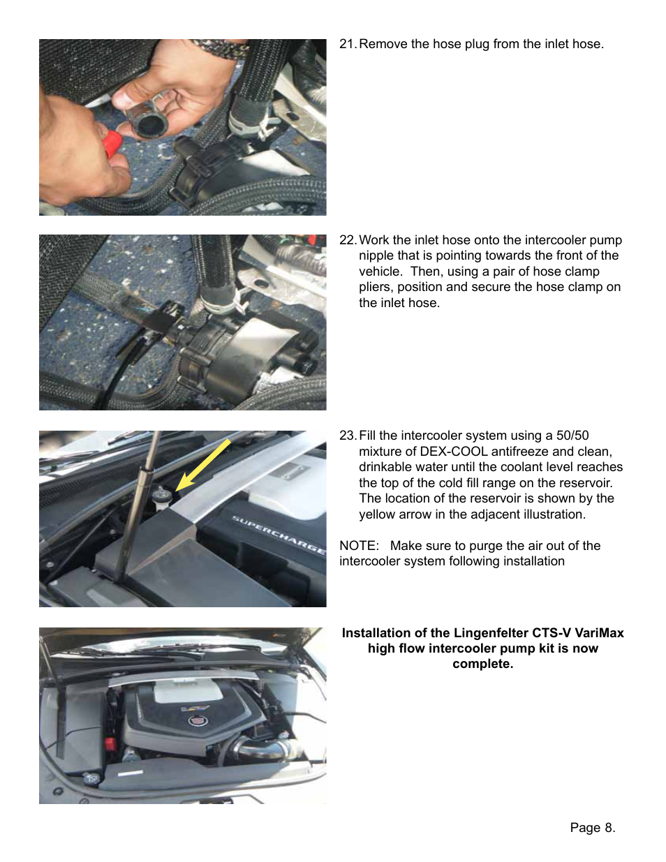 Lingenfelter L330030709 CTSV High Flow Intercooler Pump Upgrade Kit v1.0 User Manual | Page 9 / 10