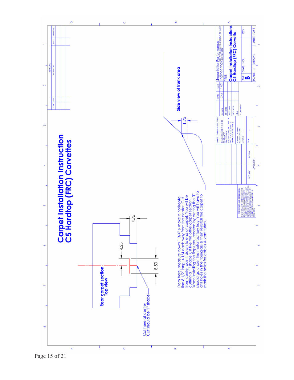 Lingenfelter L450010197 L450020197 Lingenfelter C5 Corvette Battery Relocation v1.5 User Manual | Page 16 / 22
