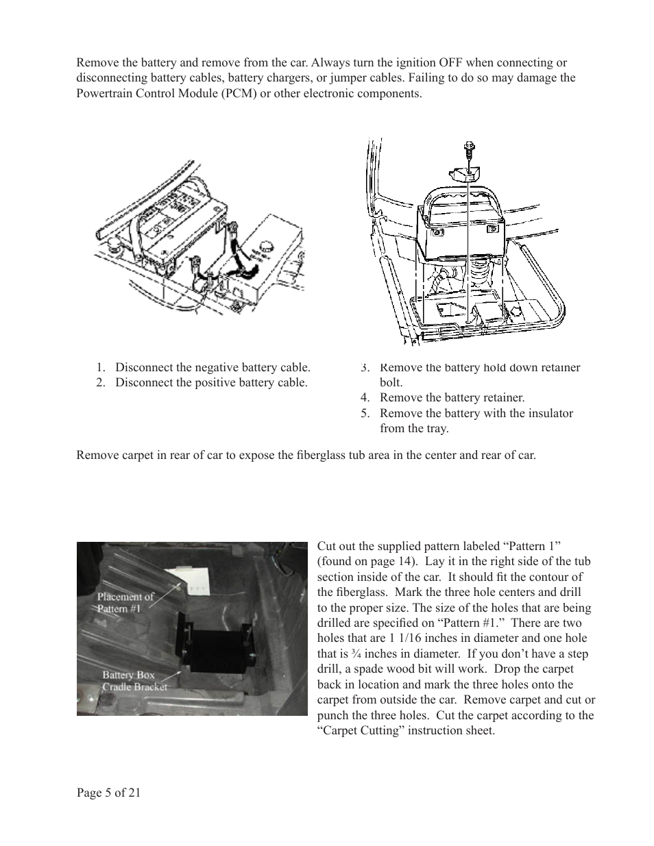 Lingenfelter L450010197 L450020197 Lingenfelter C5 Corvette Battery Relocation v1.5 User Manual | Page 6 / 22