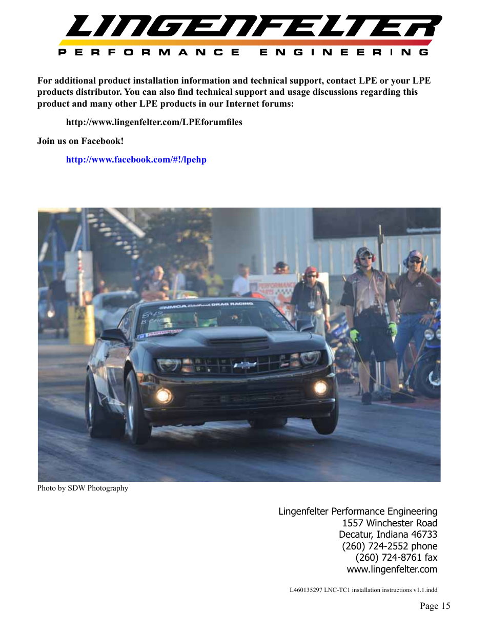 Lingenfelter L460135297 Lingenfelter LNC-TC1 Torque Cut Module RPM Limit v1.1 User Manual | Page 16 / 16