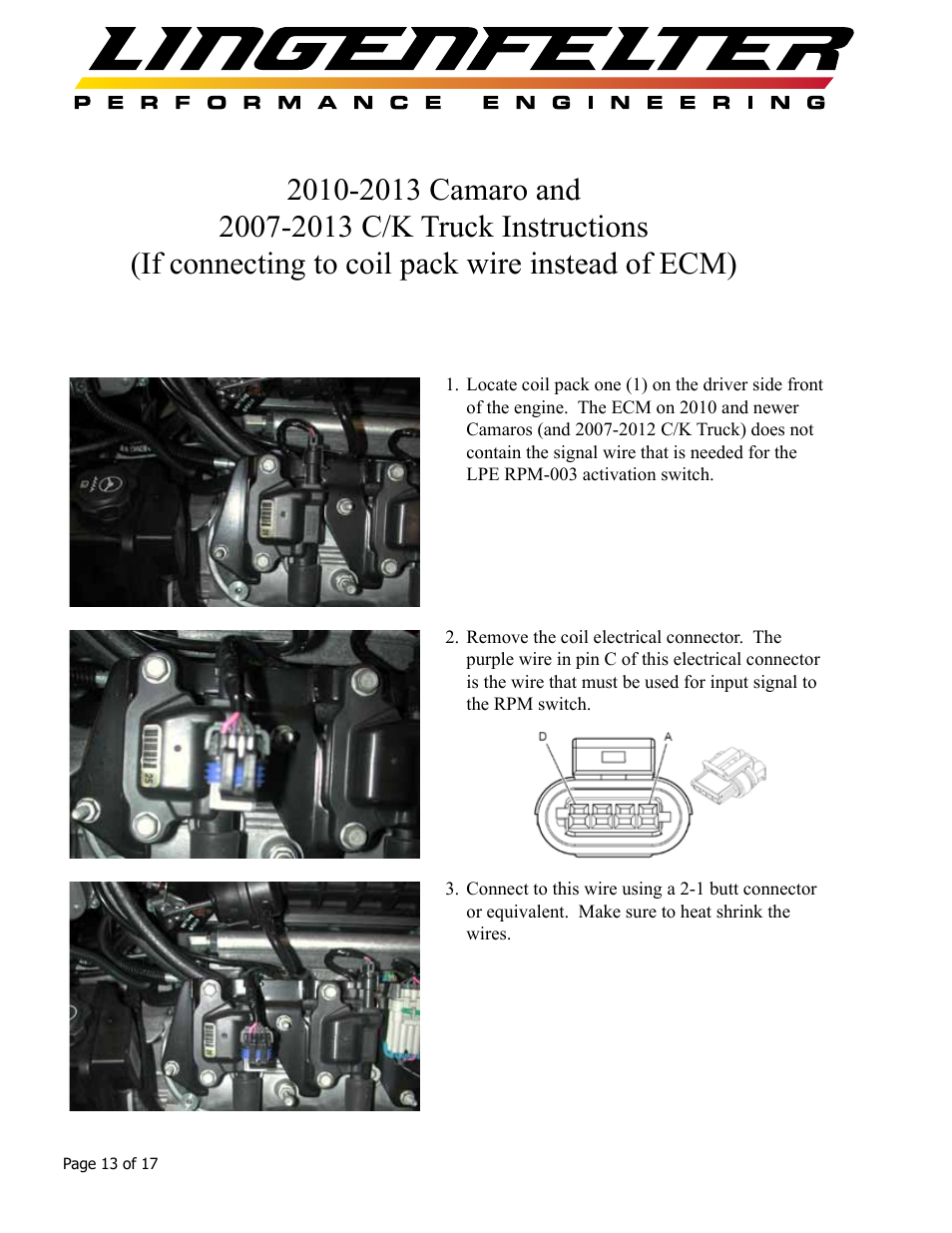 Lingenfelter L460160000 Lingenfelter RPM-003 RPM Activated Switch Instructions v1.5 User Manual | Page 14 / 18