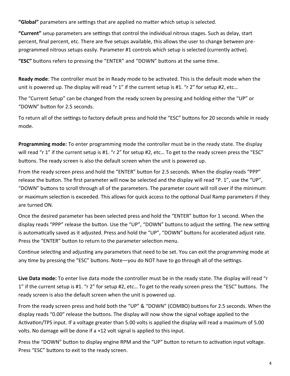 Lingenfelter L460330000 Micro Storm MS-001 2-Stage Dual Ramp Progressive Nitrous Controller v 2.6 User Manual | Page 4 / 14