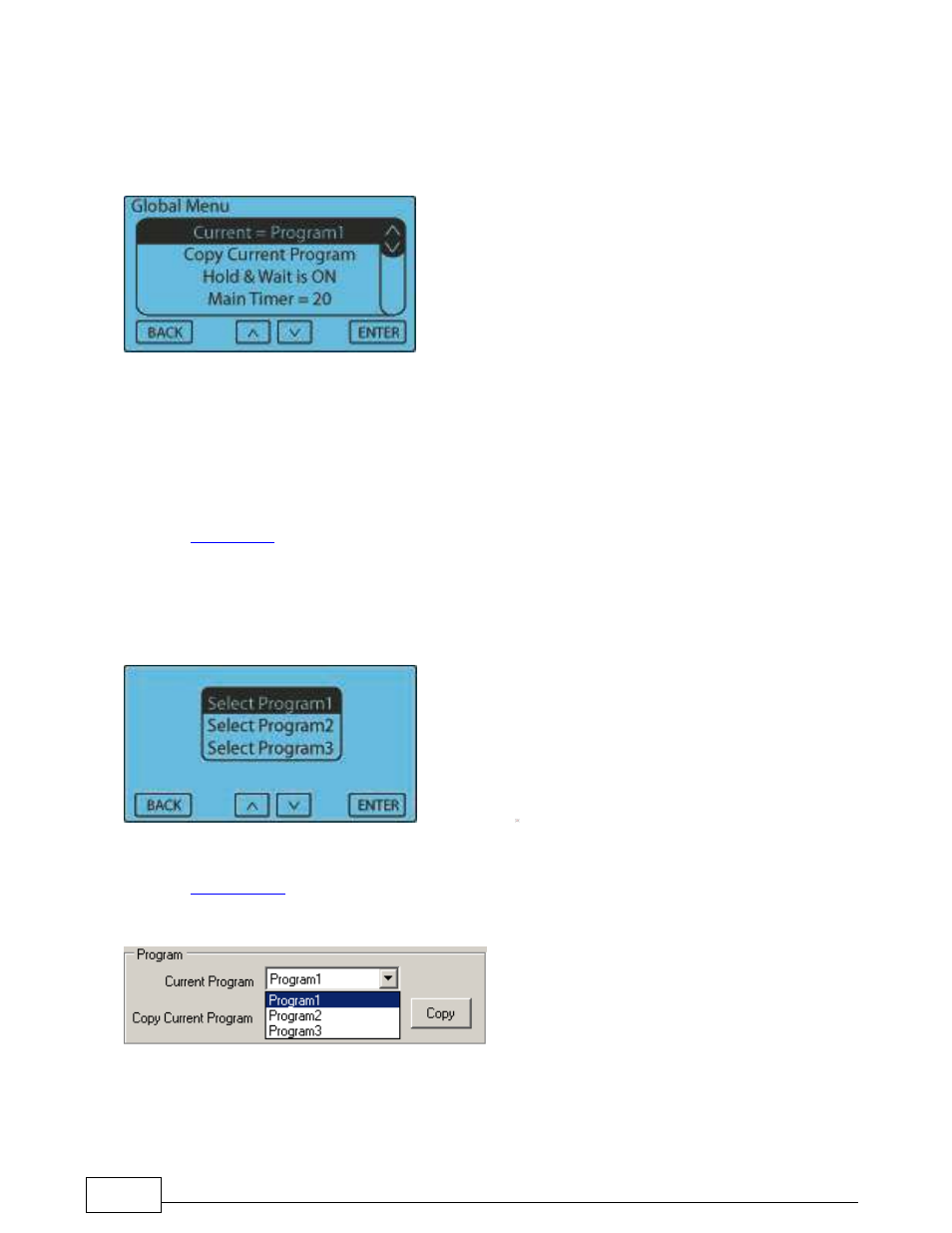 5global menu / setup-options, 1 current program, 2 copy current program | Lingenfelter L460240000 Lingenfelter NCC-002 Nitrous Control Center v1.5 User Manual | Page 60 / 175