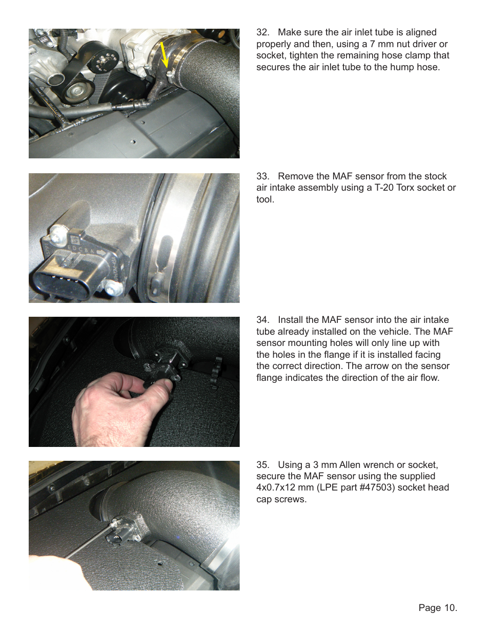 Lingenfelter L650150309 Lingenfelter C6 ZR1 Lingenfelter Air Intake 2009-2012 v2.2 User Manual | Page 11 / 13