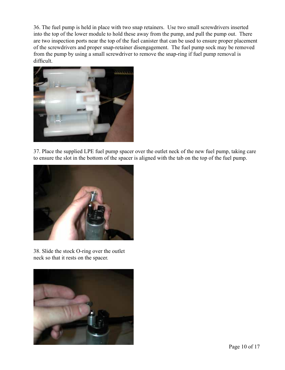 Lingenfelter L710660504 Lingenfelter Pontiac GTO Fuel Pump 2003-2006 v4.41 User Manual | Page 11 / 18