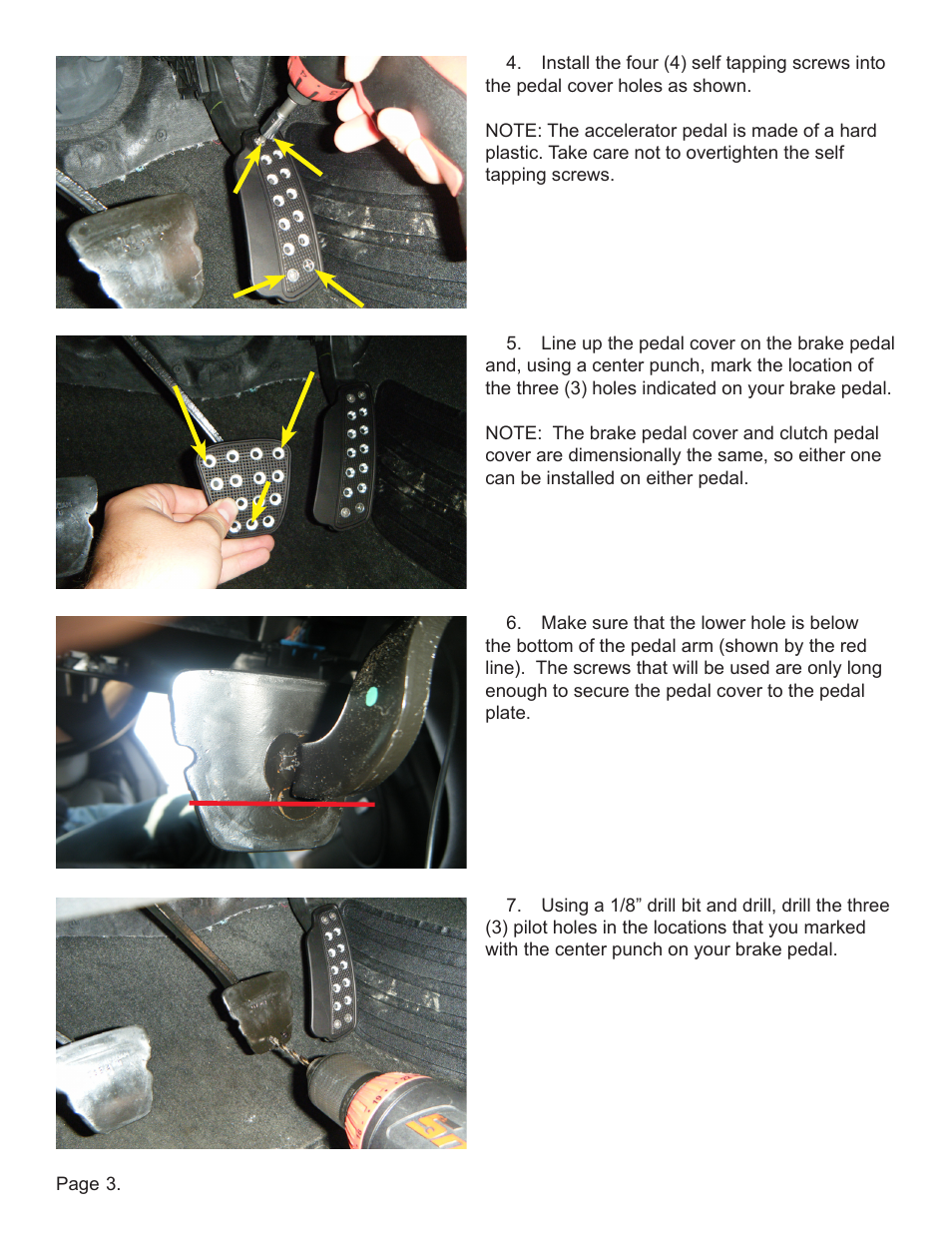 Lingenfelter L8200xxxxx Lingenfelter Camaro Billet Pedal 2010-2012 v1.1 User Manual | Page 4 / 7