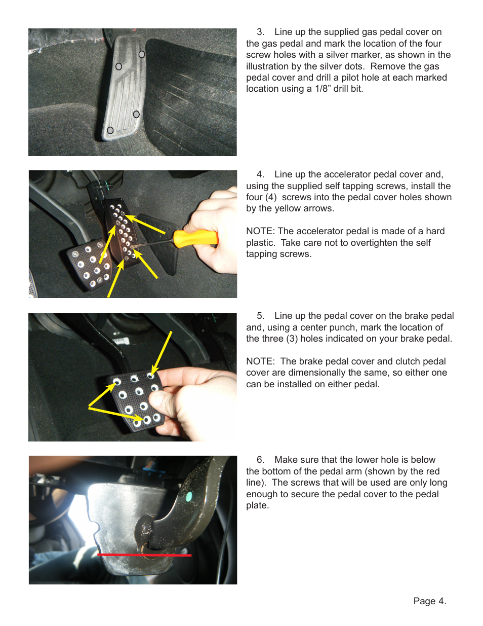 Lingenfelter L820xxxxxx Lingenfelter Cadillac CTS Billet Pedal v1.1 User Manual | Page 5 / 8