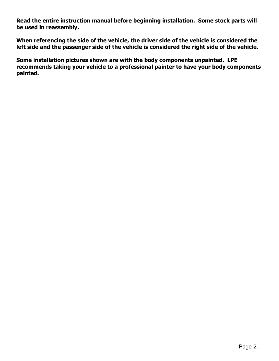 Lingenfelter L850141410 Camaro Front Chin Spoiler v0.8 User Manual | Page 3 / 7