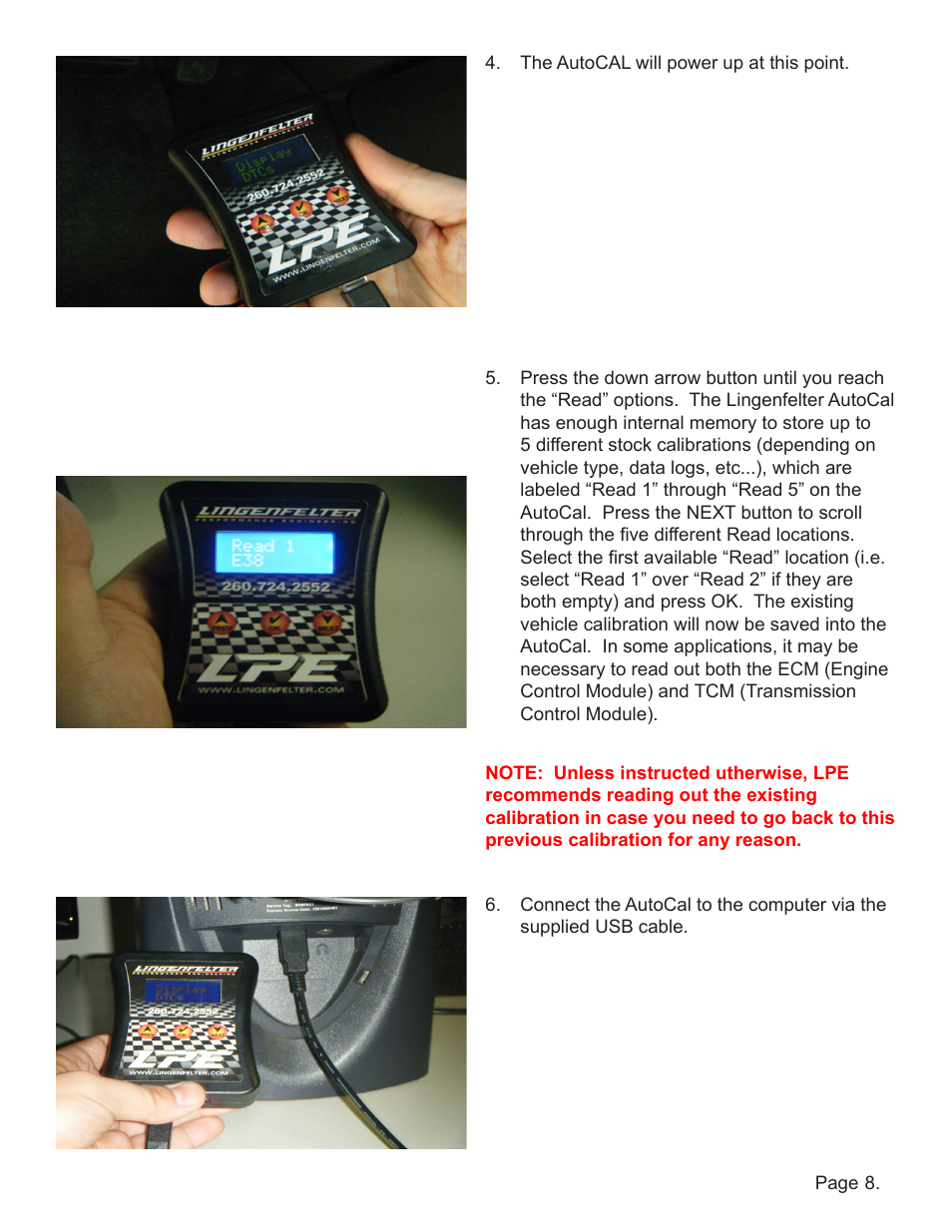 Lingenfelter EFILive AutoCal Instructions v0.6 User Manual | Page 9 / 15