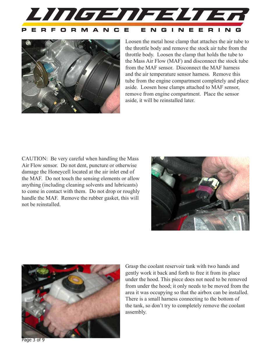 Lingenfelter L650030504 Lingenfelter 2004 GTO Airbox Instructions v3.1 User Manual | Page 4 / 10
