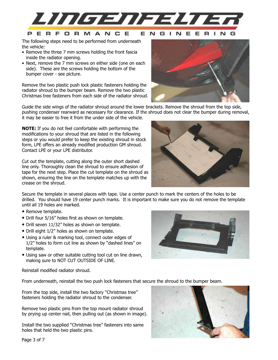 Lingenfelter L650080105 Lingenfelter PP C6 Corvette Air Intake Instructions v3.02 User Manual | Page 4 / 8