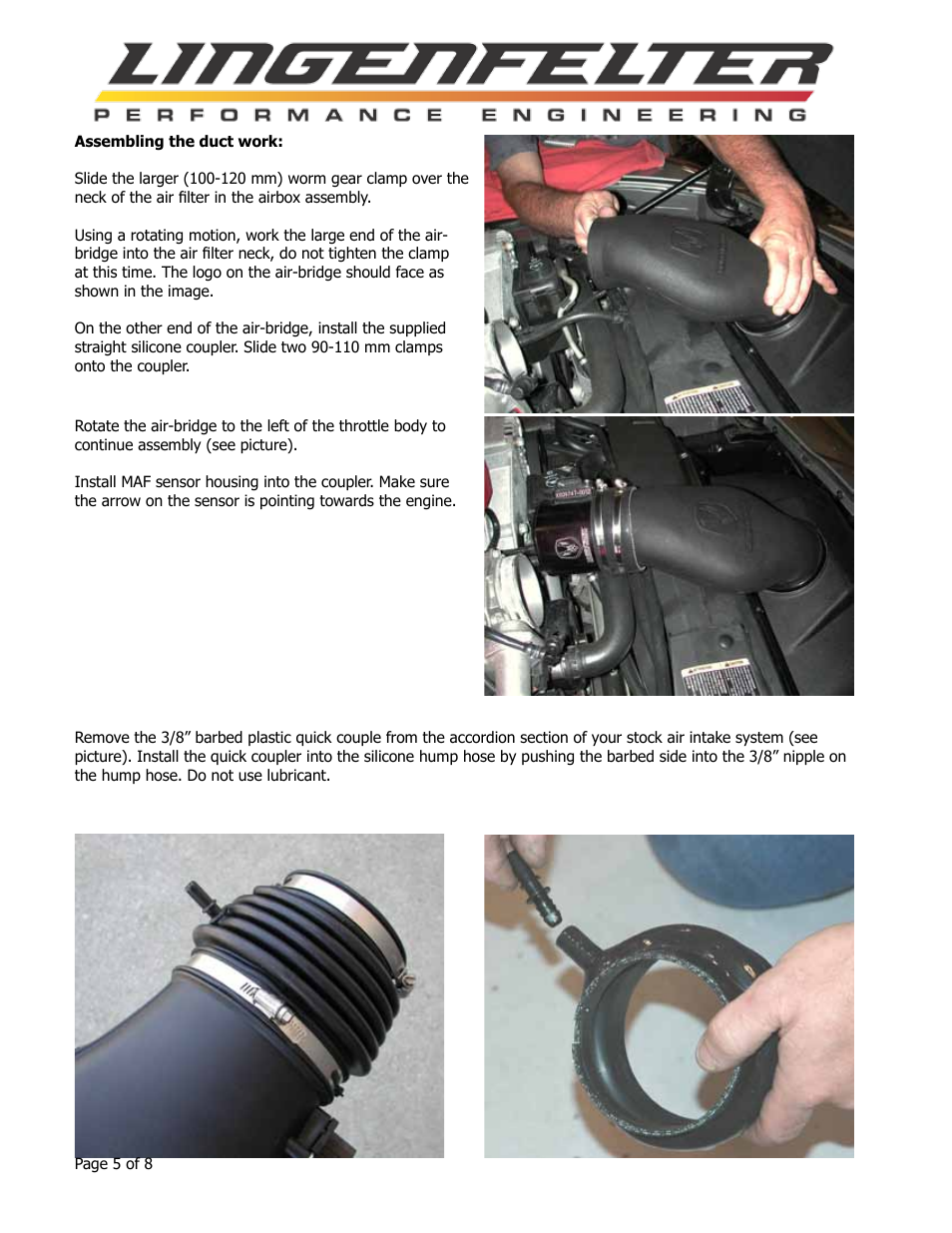 Lingenfelter L650100206 PP C6 Z06 Corvette Air Intake Instructions v3.02 small User Manual | Page 6 / 9