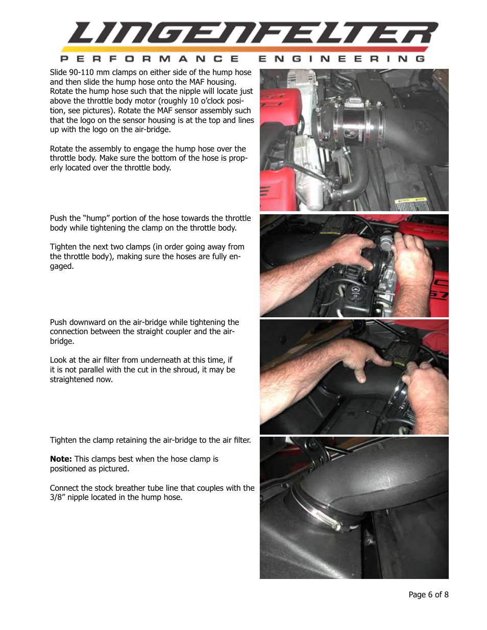Lingenfelter L650100206 PP C6 Z06 Corvette Air Intake Instructions v3.02 small User Manual | Page 7 / 9