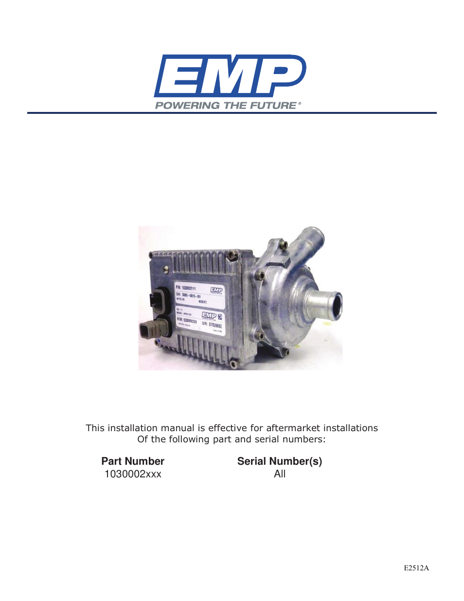 Lingenfelter Stewart EMP High Volume Intercooler Pump E2512A & WP29 User Manual | 18 pages