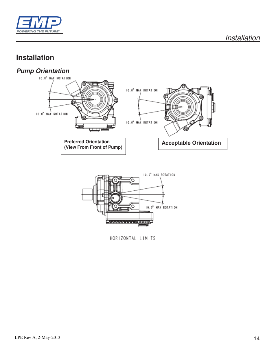 Installation | Lingenfelter Stewart EMP High Volume Intercooler Pump E2512A & WP29 User Manual | Page 14 / 18