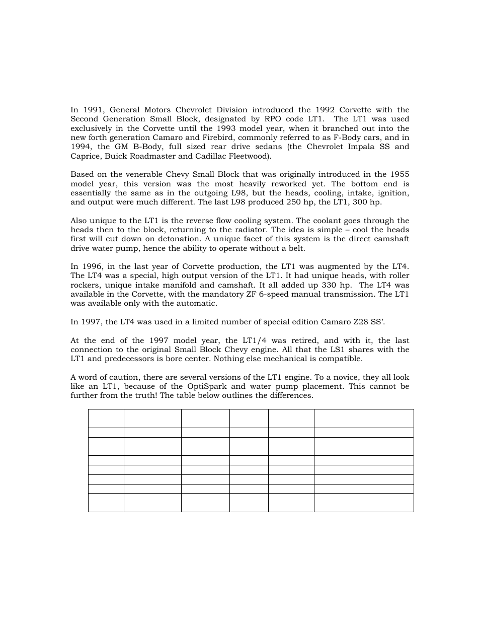 The optispark story, A brief history, Cubic | Inches | Lingenfelter LTCC User Manual | Page 3 / 11