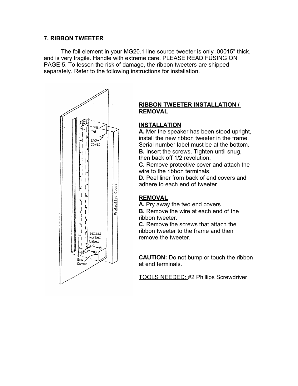 Magnepan MG 20.1 User Manual | Page 5 / 12