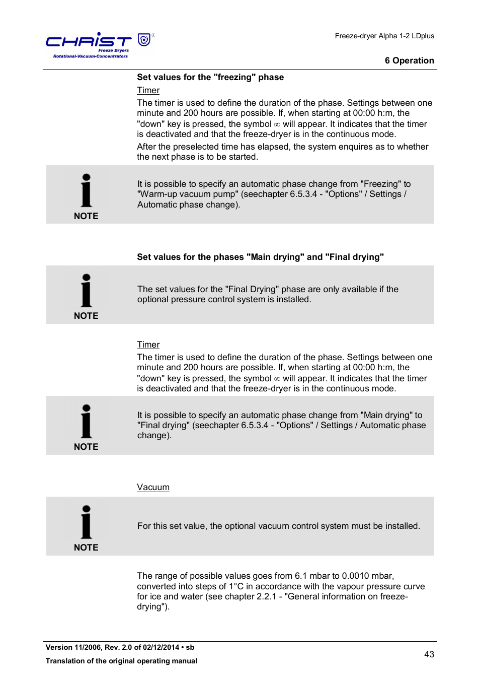 Martin Christ Alpha 1-2 LDplus User Manual | Page 43 / 96