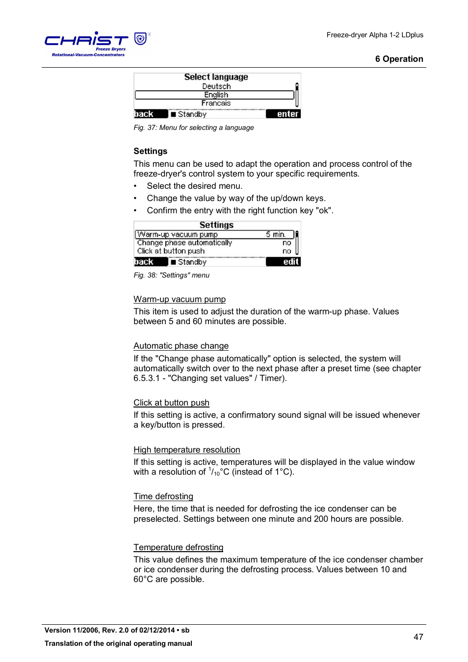 Martin Christ Alpha 1-2 LDplus User Manual | Page 47 / 96