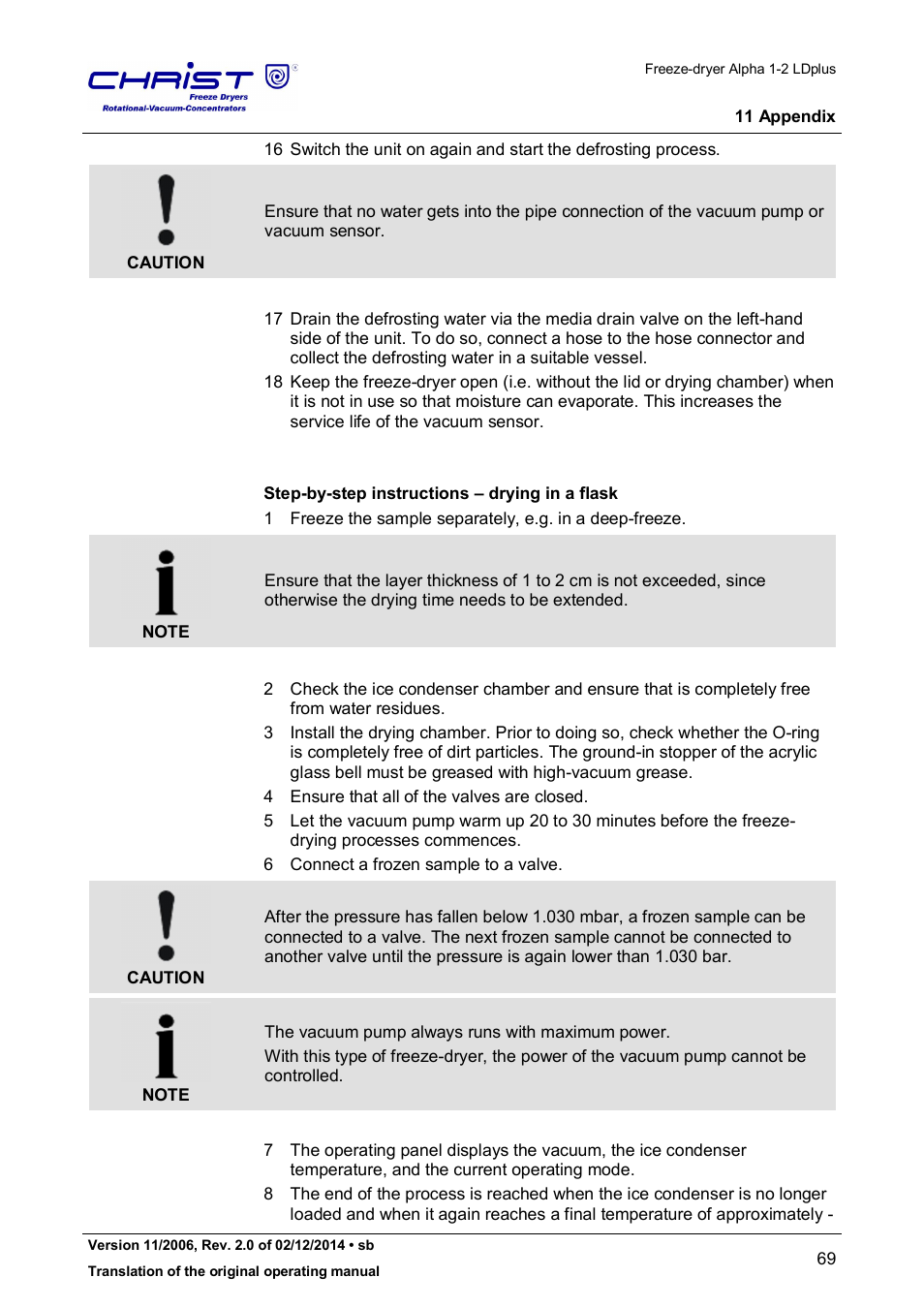 Martin Christ Alpha 1-2 LDplus User Manual | Page 69 / 96