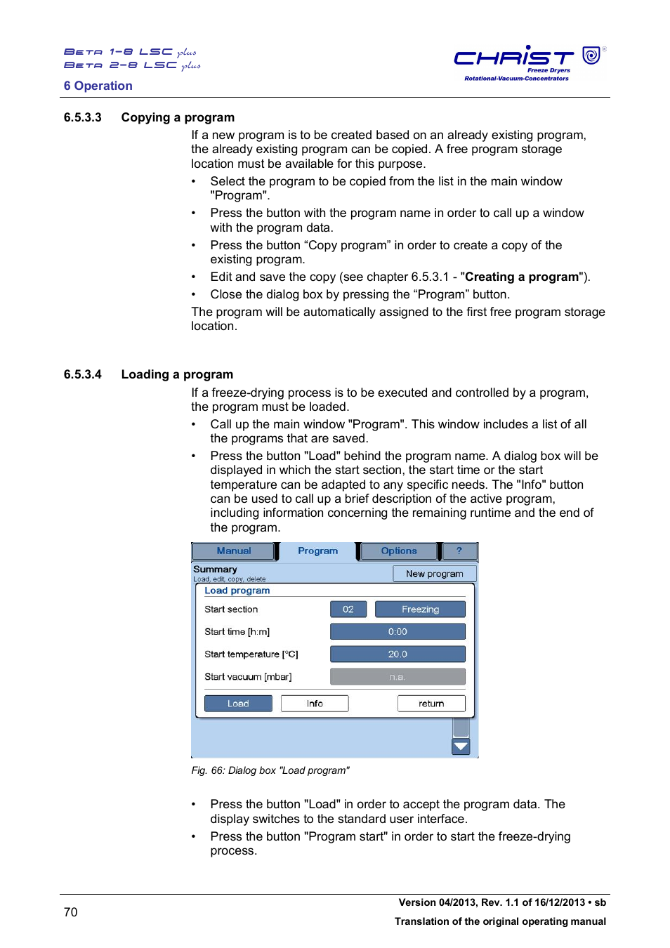 Martin Christ Beta 2-8 LSCplus User Manual | Page 70 / 121