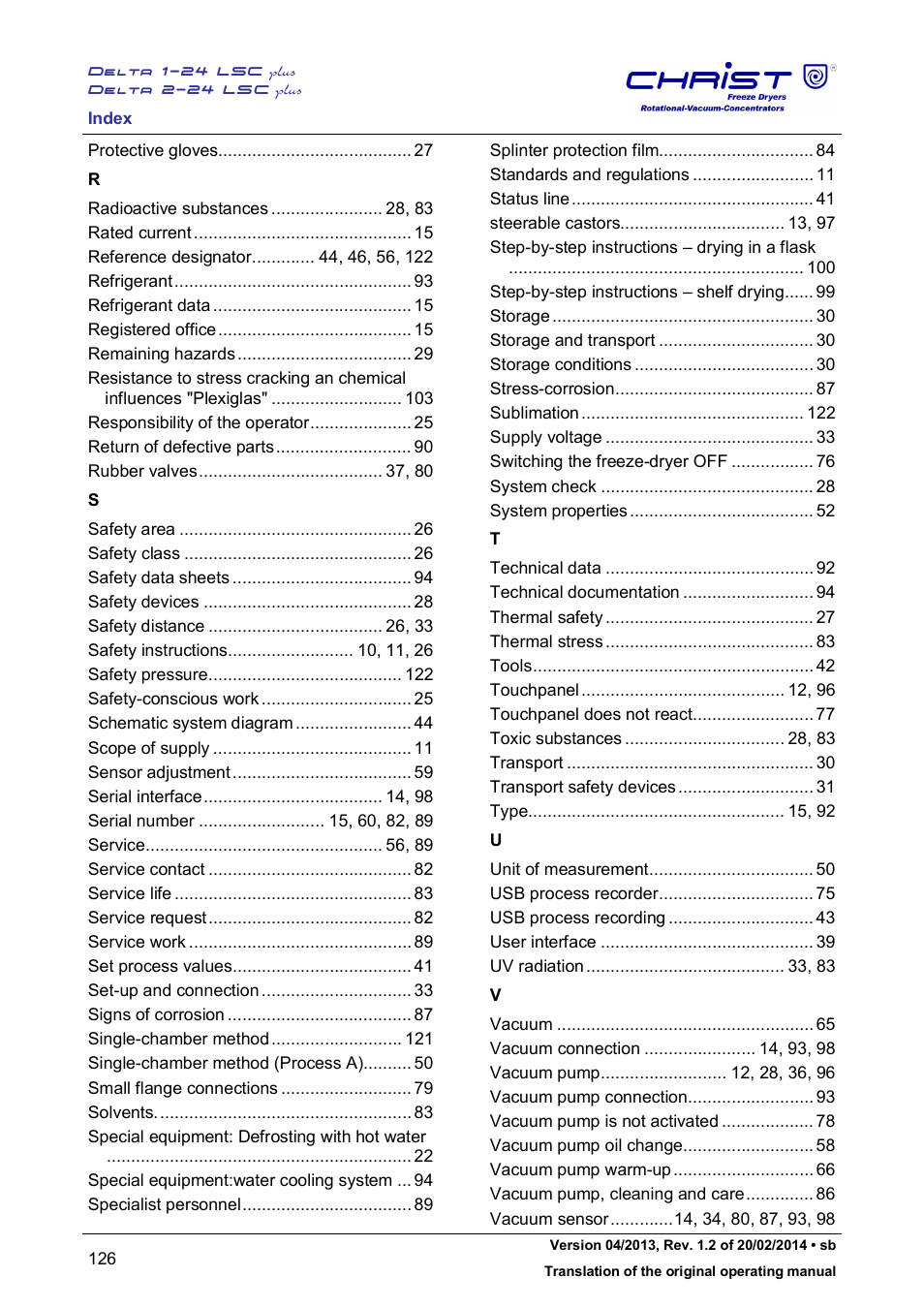 Martin Christ Delta 2-24 LSCplus User Manual | Page 126 / 127