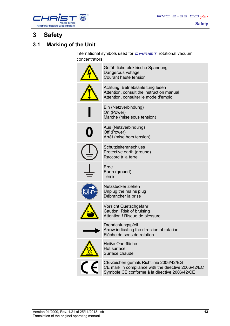 3 safety | Martin Christ RVC 2-33 CDplus User Manual | Page 13 / 84
