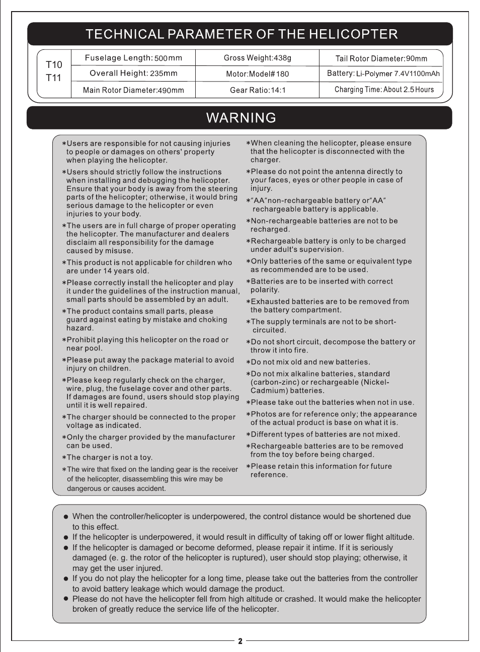 T10 t11 | Meijiaxin Toys T11 User Manual | Page 2 / 7