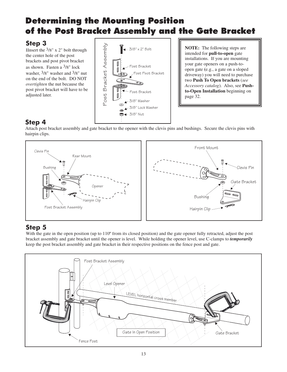 Step 5, Step 3, Step 4 | Mighty Mule FM502 Green Board User Manual | Page 17 / 44