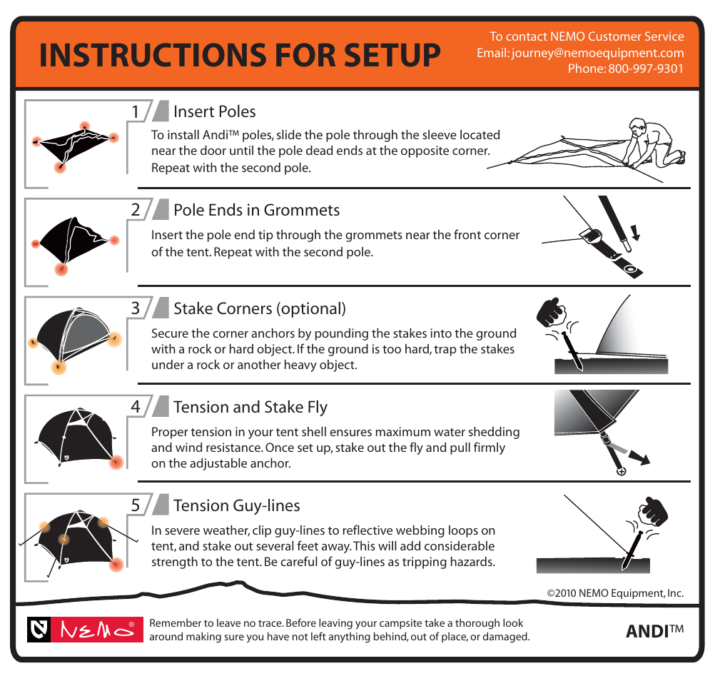 Instructions for setup | NEMO Equipment AND User Manual | Page 9 / 9