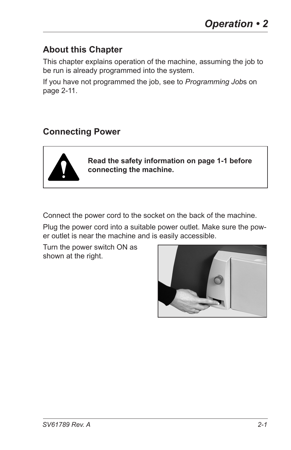 Operation, Operation • 2 | Pitney Bowes DI380 OfficeRight Systems User Manual | Page 17 / 104