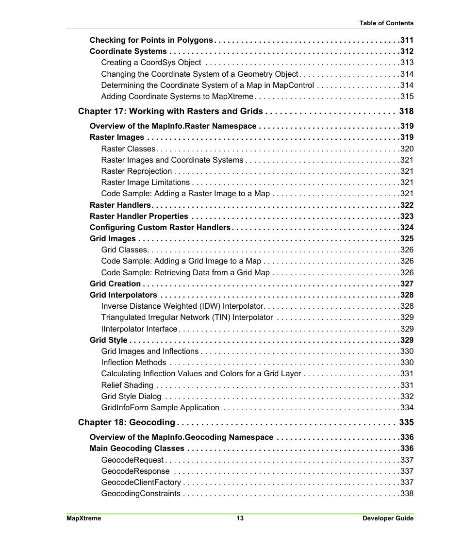 Pitney Bowes MapXtreme User Manual | Page 13 / 640
